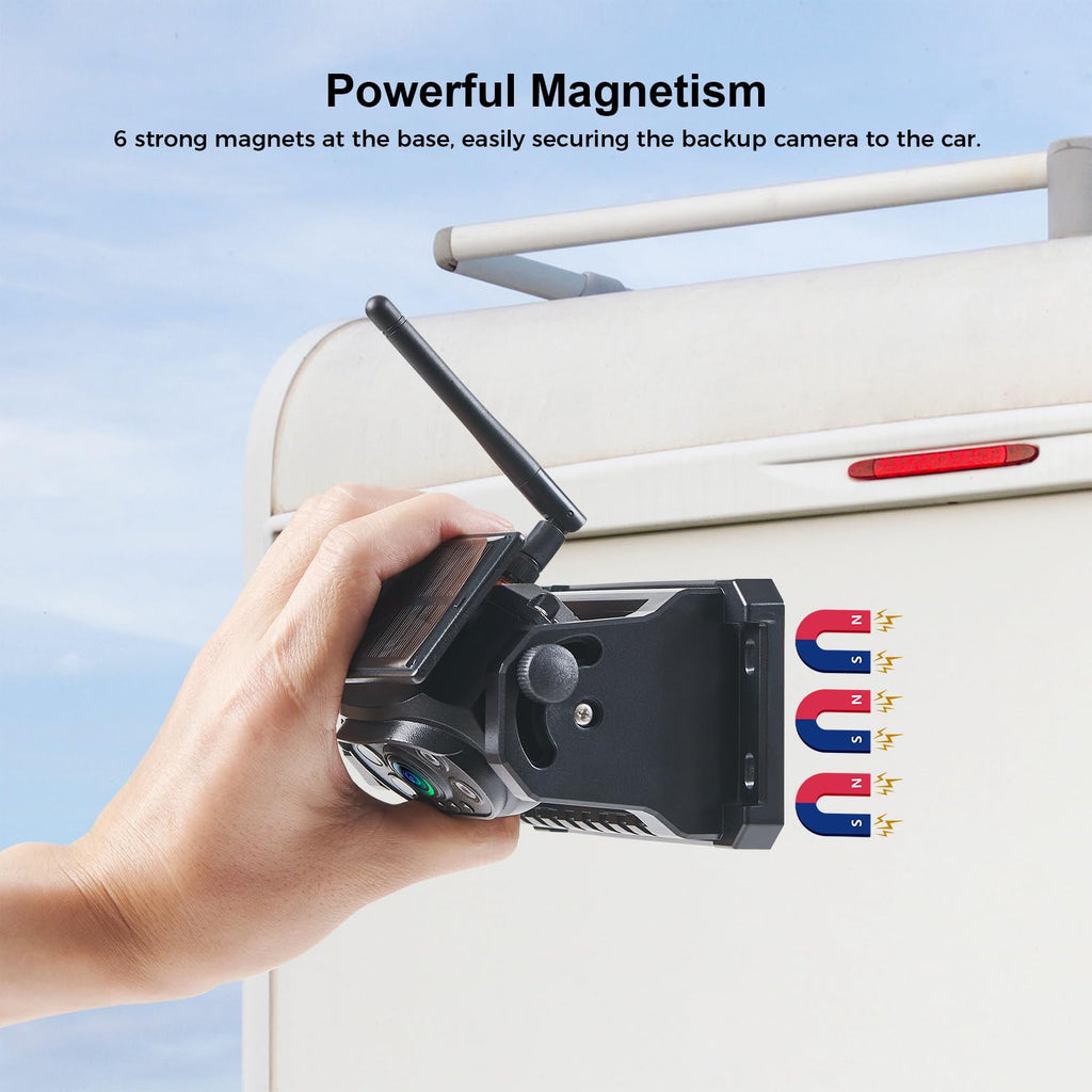 Magnetic Wireless Backup Camera with 7'' HD 1080P DVR Monitor System P556