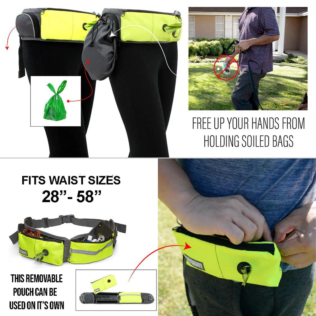 Hands Free Dog Leash with Reflective Bungee, Treat Holder, Poop Bag Dispenser S715487