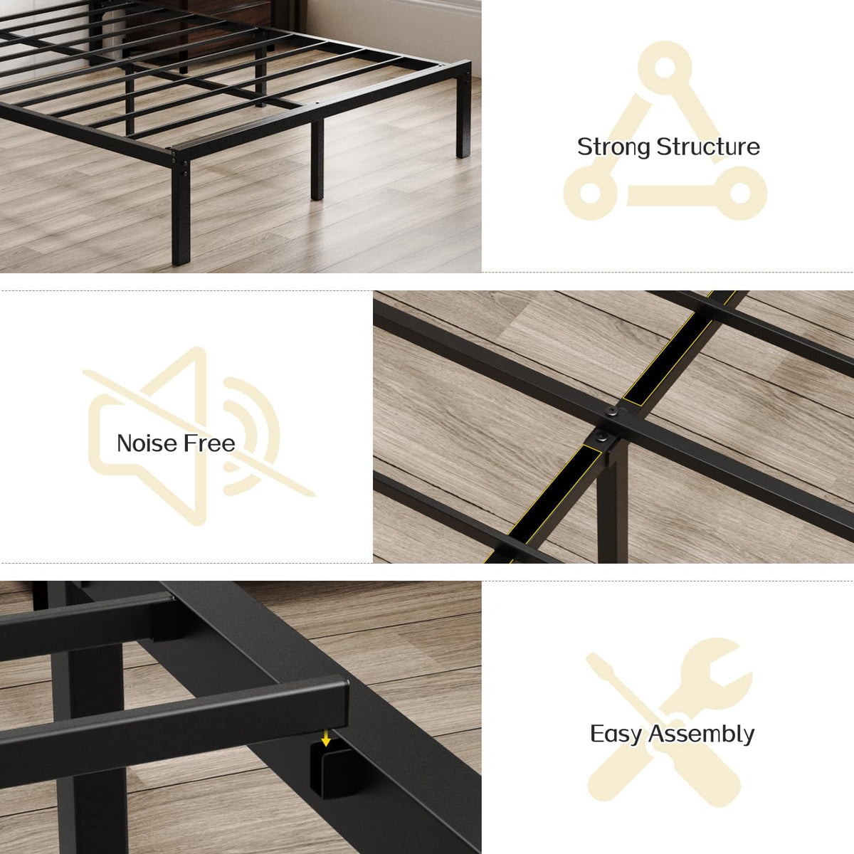 Full Bed Frame with Headboard E73746