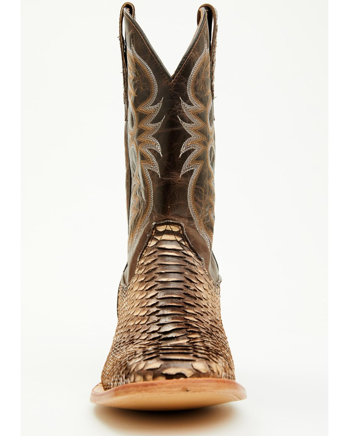 Men's Exotic Python Western Boot Broad Square Toe B1491