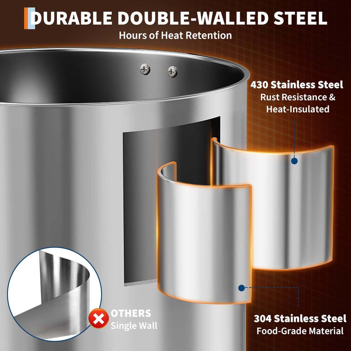 10L Double Wall Stainless Steel Coffee Urn R105896