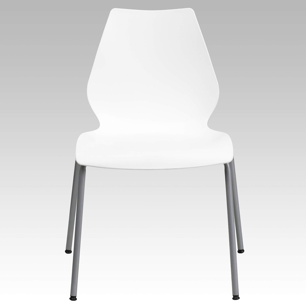 White Plastic Stacking Chairs Set of 5 Z141945