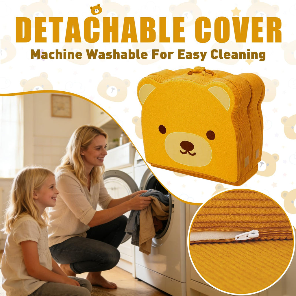 Portable Foldable Toddler Travel Bed with Safety Rail I647739