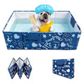Foldable Dog Bathtub for Small to Medium Dogs & Cats, Blue S570
