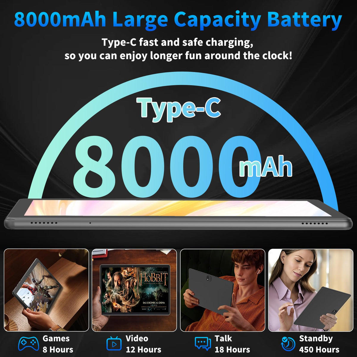 Android 16 Tablet with Keyboard D82051