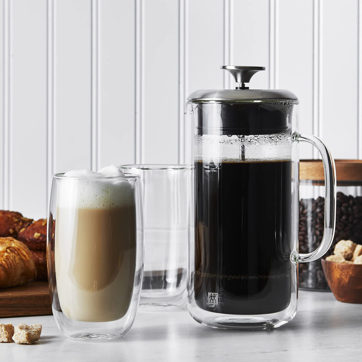 Double Wall French Press and Latte Glass P73918