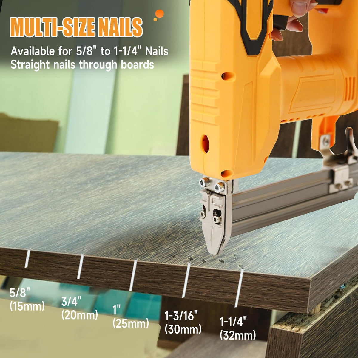Cordless 2-in-1 Brad Nailer/Stapler Kit with 1000 Straight Nails, 500 U Nails S165