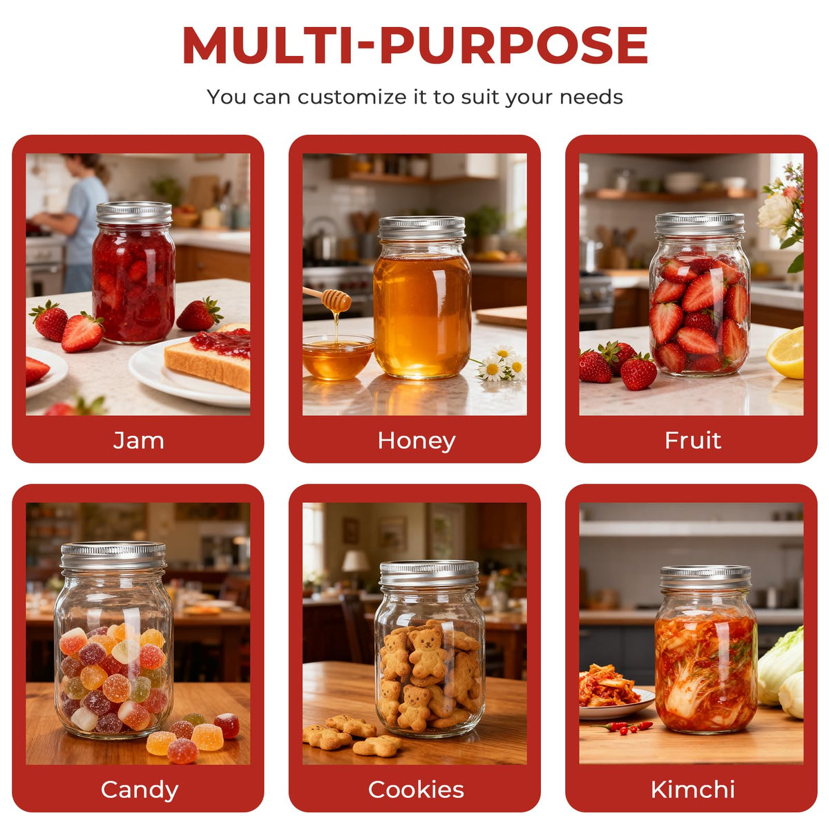 16 oz Glass Mason Jars 15 Pack E74089