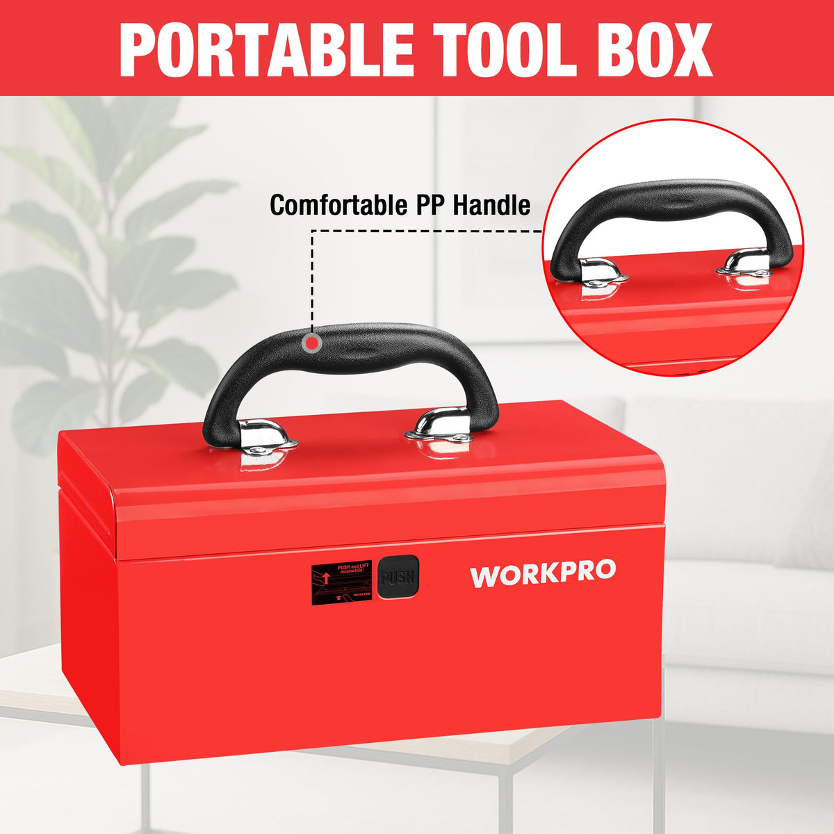 10.8" Mini Metal Tool Box with Removable Tray F911