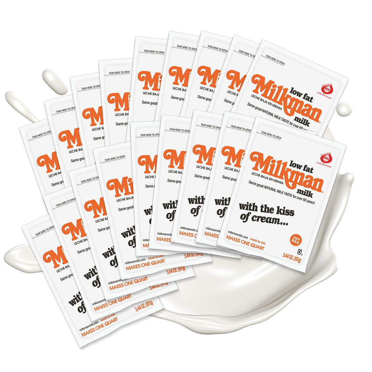 Low-Fat Instant Dry Milk Powder Packets 18 Pack Q2143