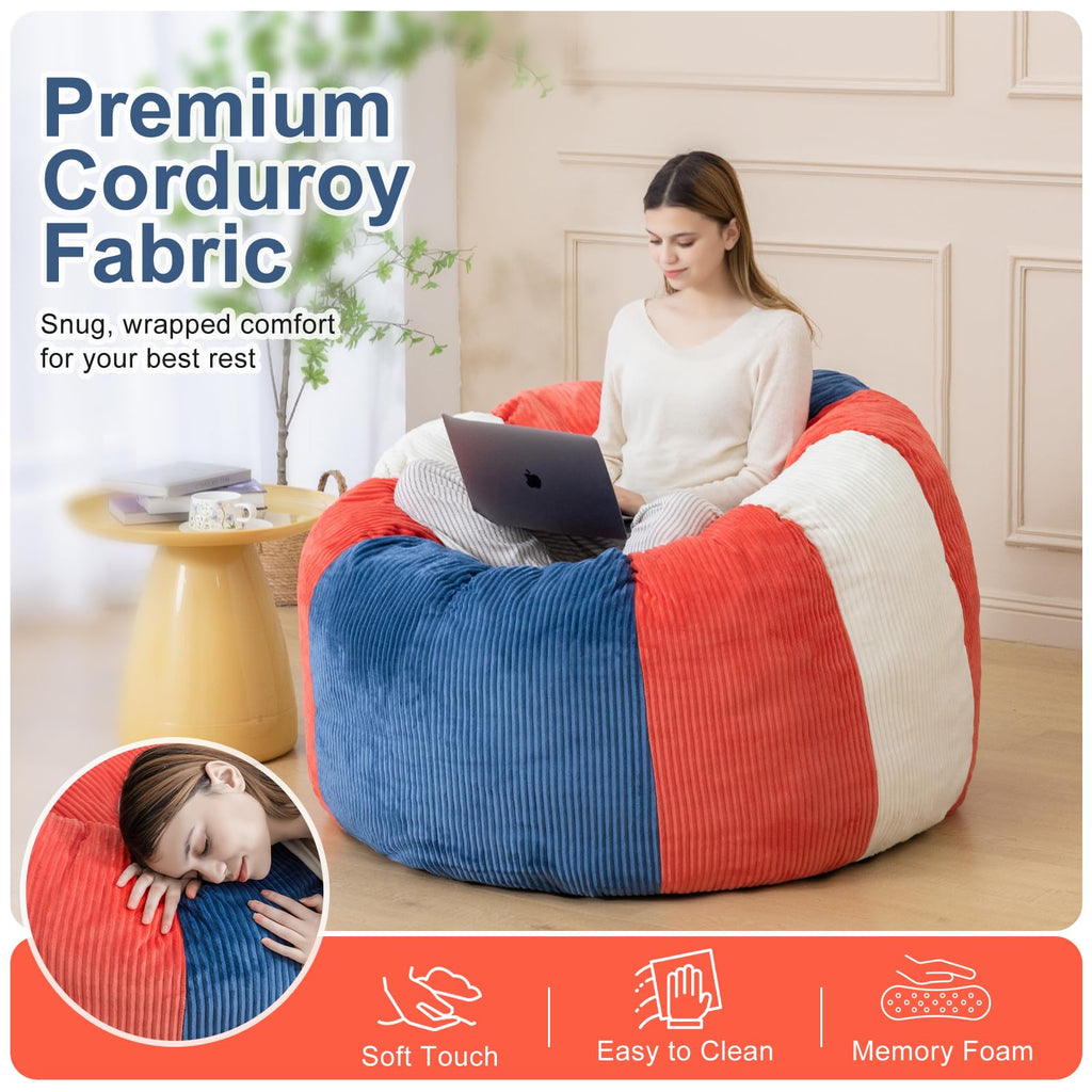 Shredded Foam Bean Bag Chair with Arms L867
