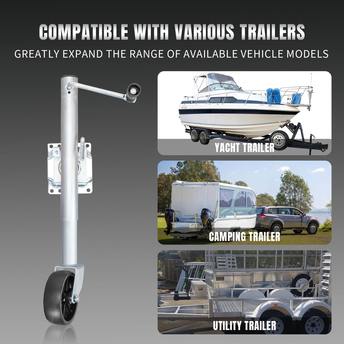 1000 lbs Trailer Jack with Wheel K653058