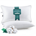 King Size Down Alternative Pillows Set of 2 Cotton Cover 20"x36" N914