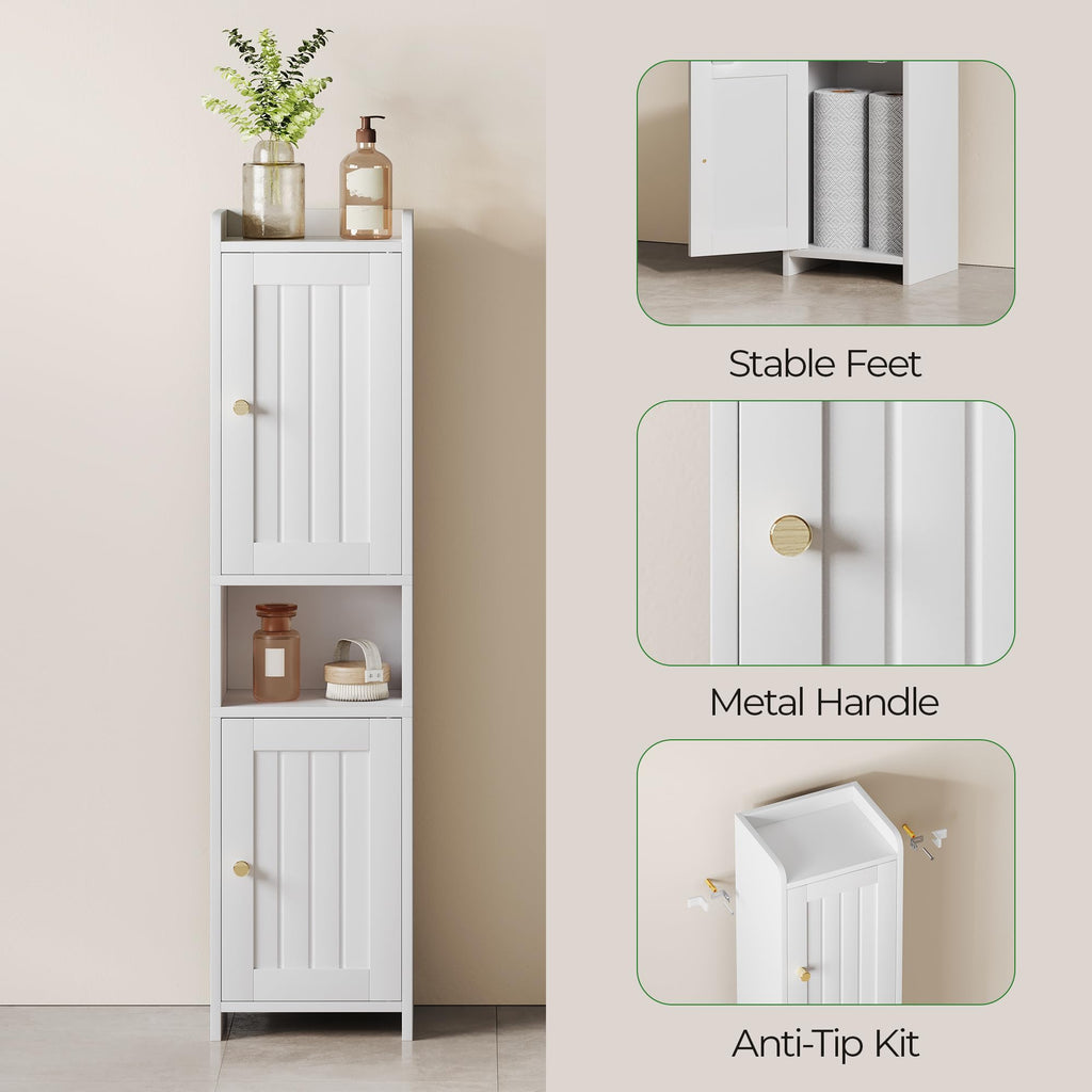 White Bathroom Cabinet with 2 Doors Z112