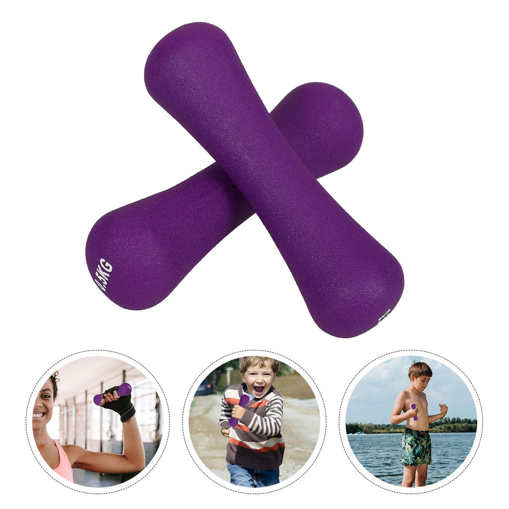 2pcs 0.5kg Purple Neoprene Coated Bone Shaped Dumbbells W285001
