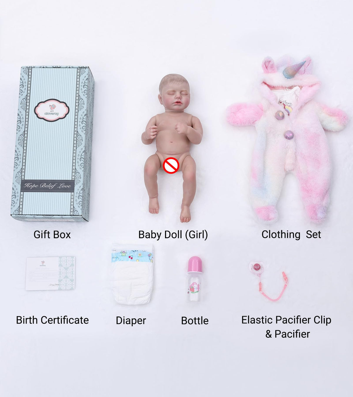 20 Inch Realistic Full Body Vinyl Baby Doll D3606