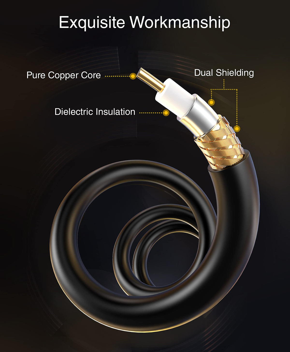 15FT Dual Shielded RCA Subwoofer Cable N4635