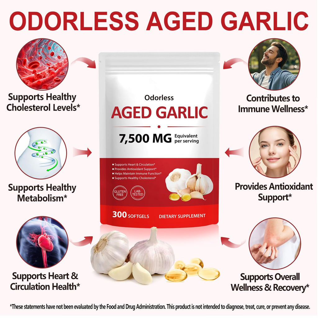 Odorless Garlic Supplement 300 Softgels Y5000