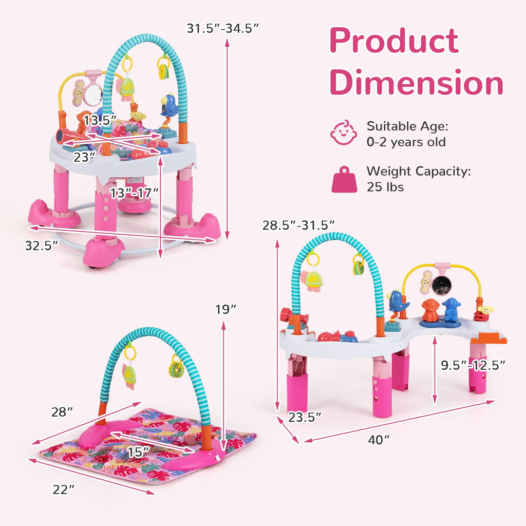 5 in 1 Baby Bouncer Activity Center with 360° Rotating Seat M500711