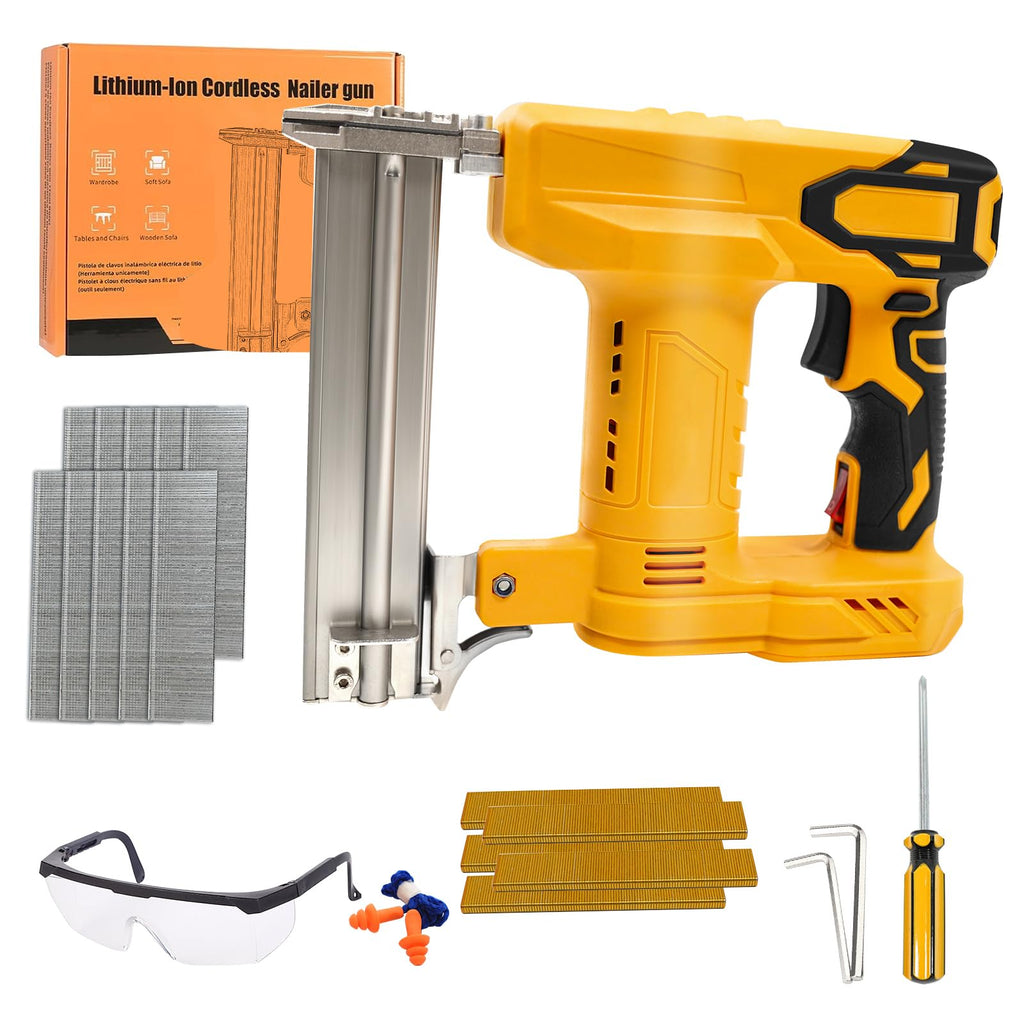 Cordless 2-in-1 Brad Nailer/Stapler Kit with 1000 Straight Nails, 500 U Nails S165