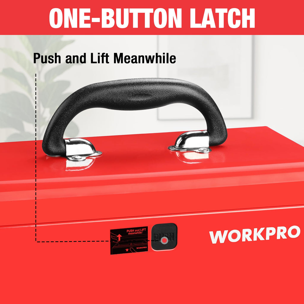 10.8" Mini Metal Tool Box with Removable Tray F911