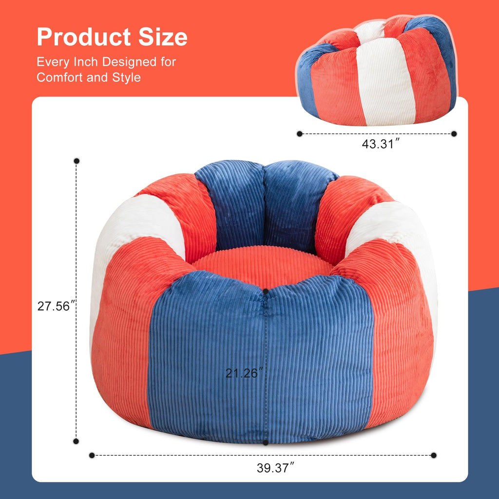 Shredded Foam Bean Bag Chair with Arms L867