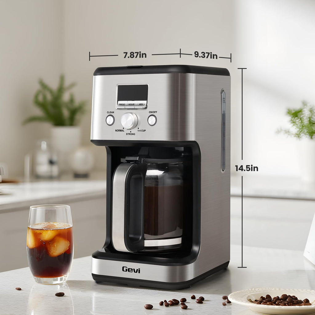 14 Cup Programmable Drip Coffee Maker with Glass Carafe T384