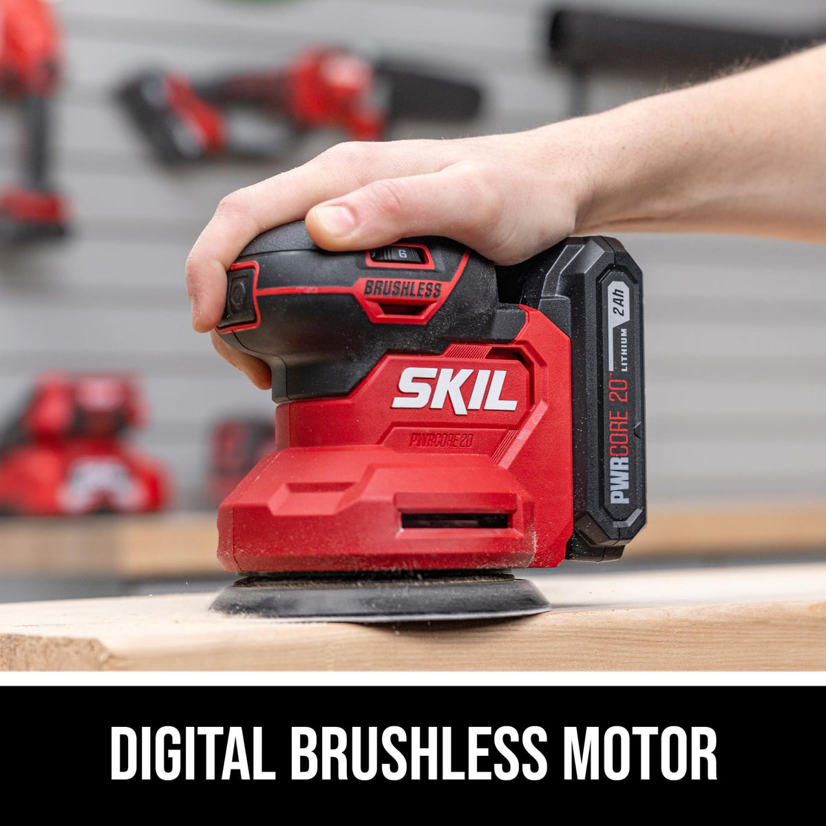 20V Brushless Random Orbital Sander Kit with 2.0Ah Battery and Charger D672