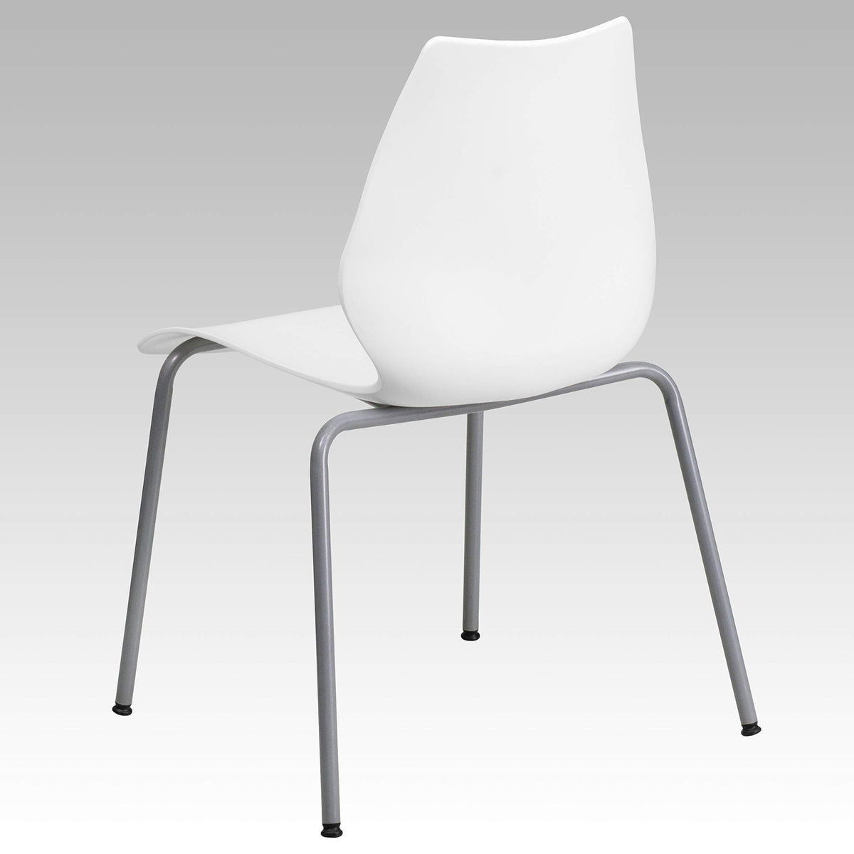 White Plastic Stacking Chairs Set of 5 Z141945