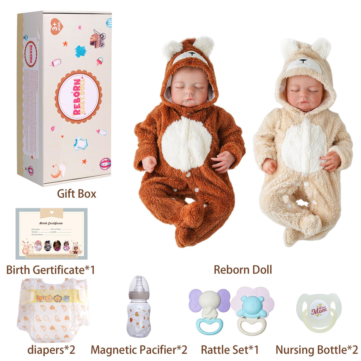 20 inch Soft Body Poseable Baby Doll H606