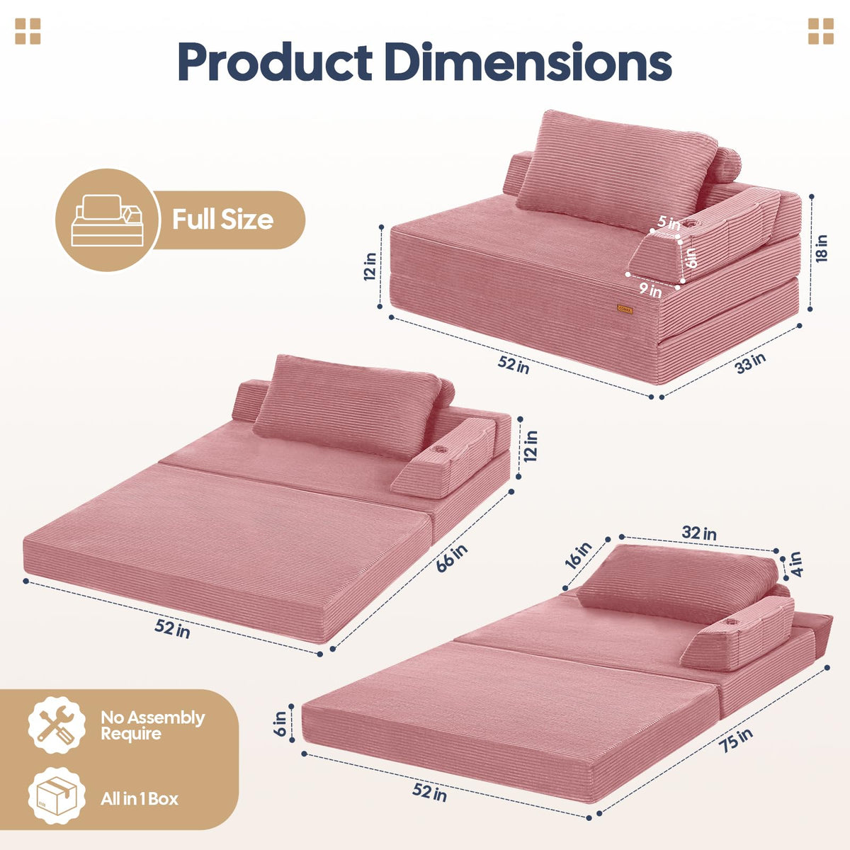 Folding Sofa Bed Chair Y22634
