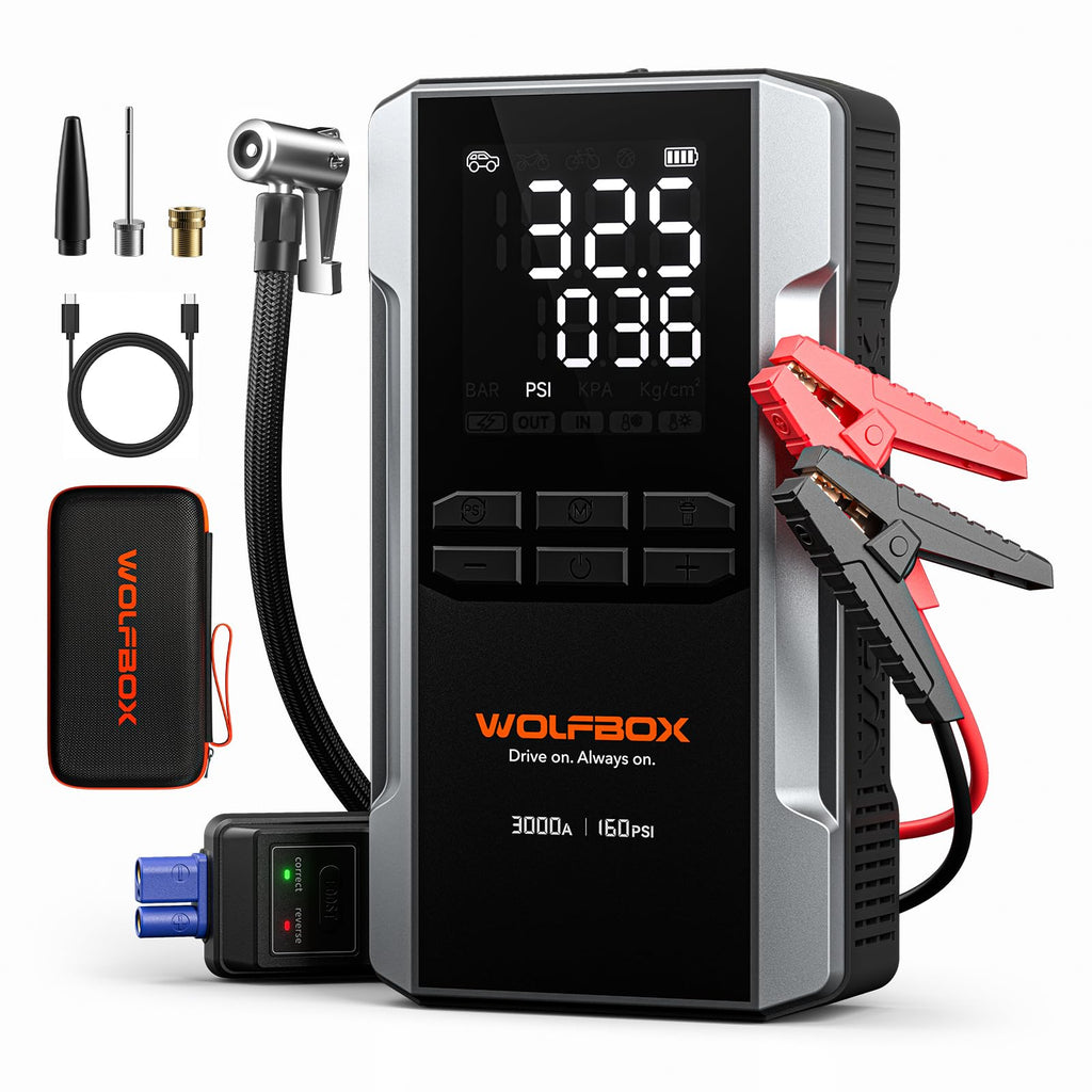 3000A Jump Starter with Air Compressor J34332