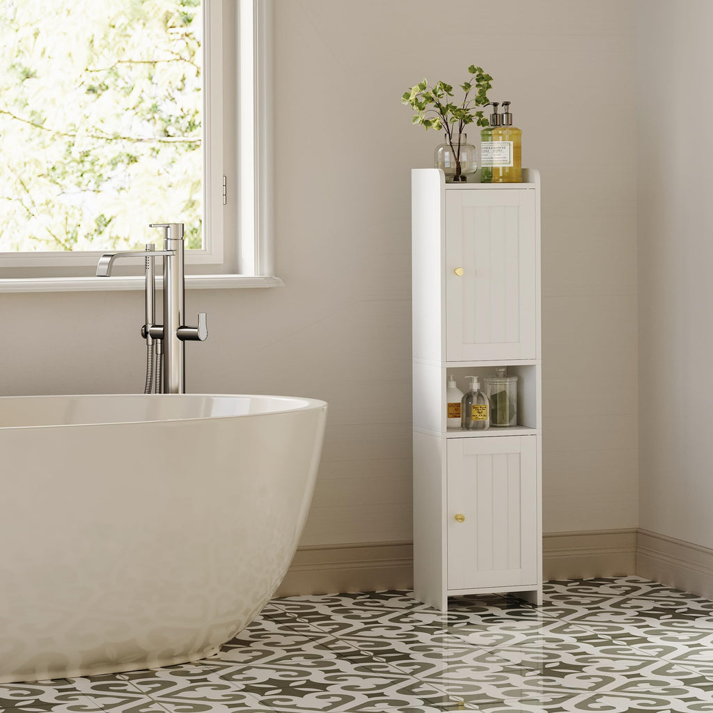 White Bathroom Cabinet with 2 Doors Z112