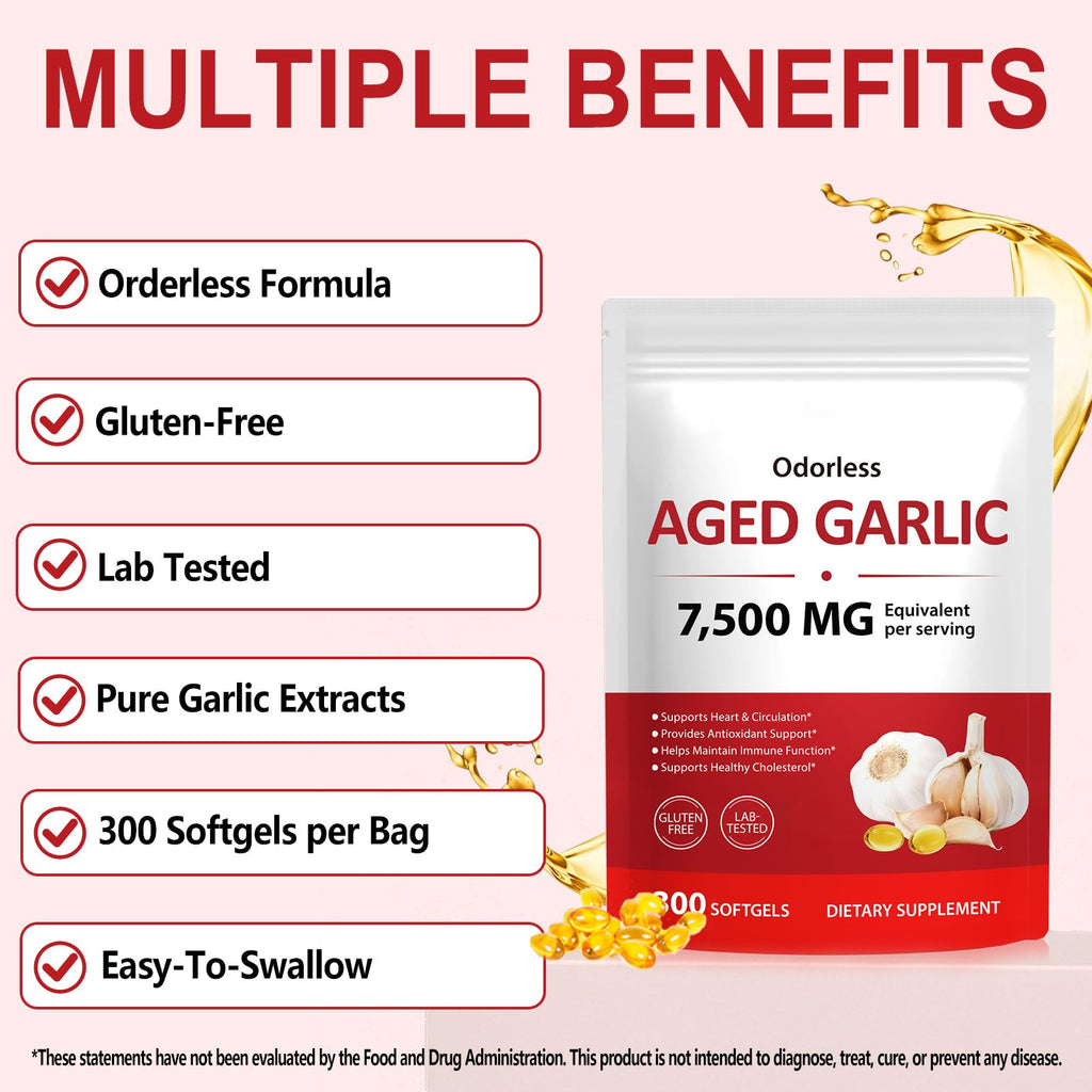 Odorless Garlic Supplement 300 Softgels Y5000