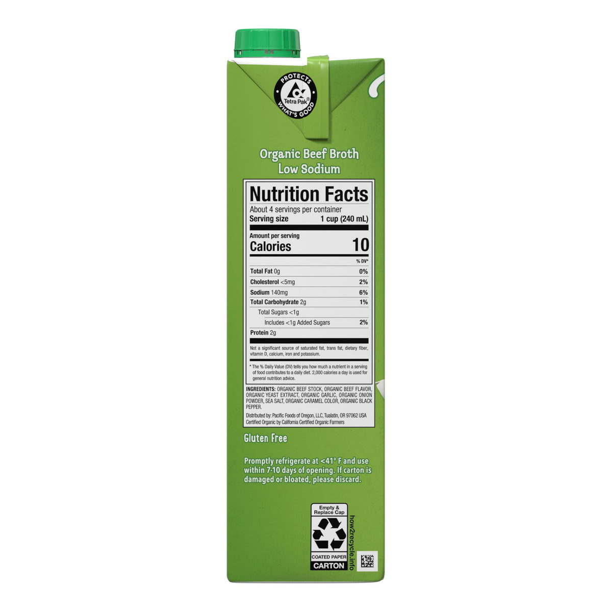 Low Sodium Organic Beef Broth 32 oz 12 Pack X622