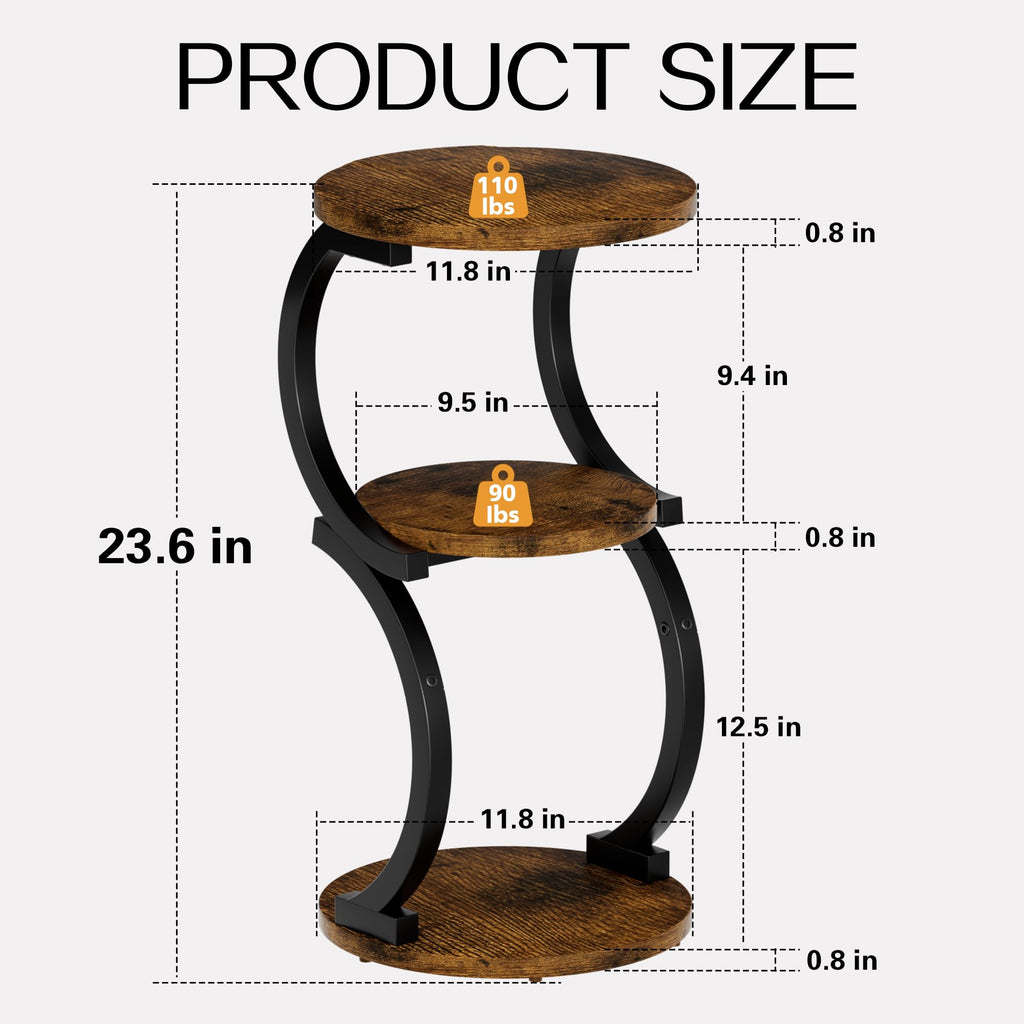 3-Tier Round Side Table X550