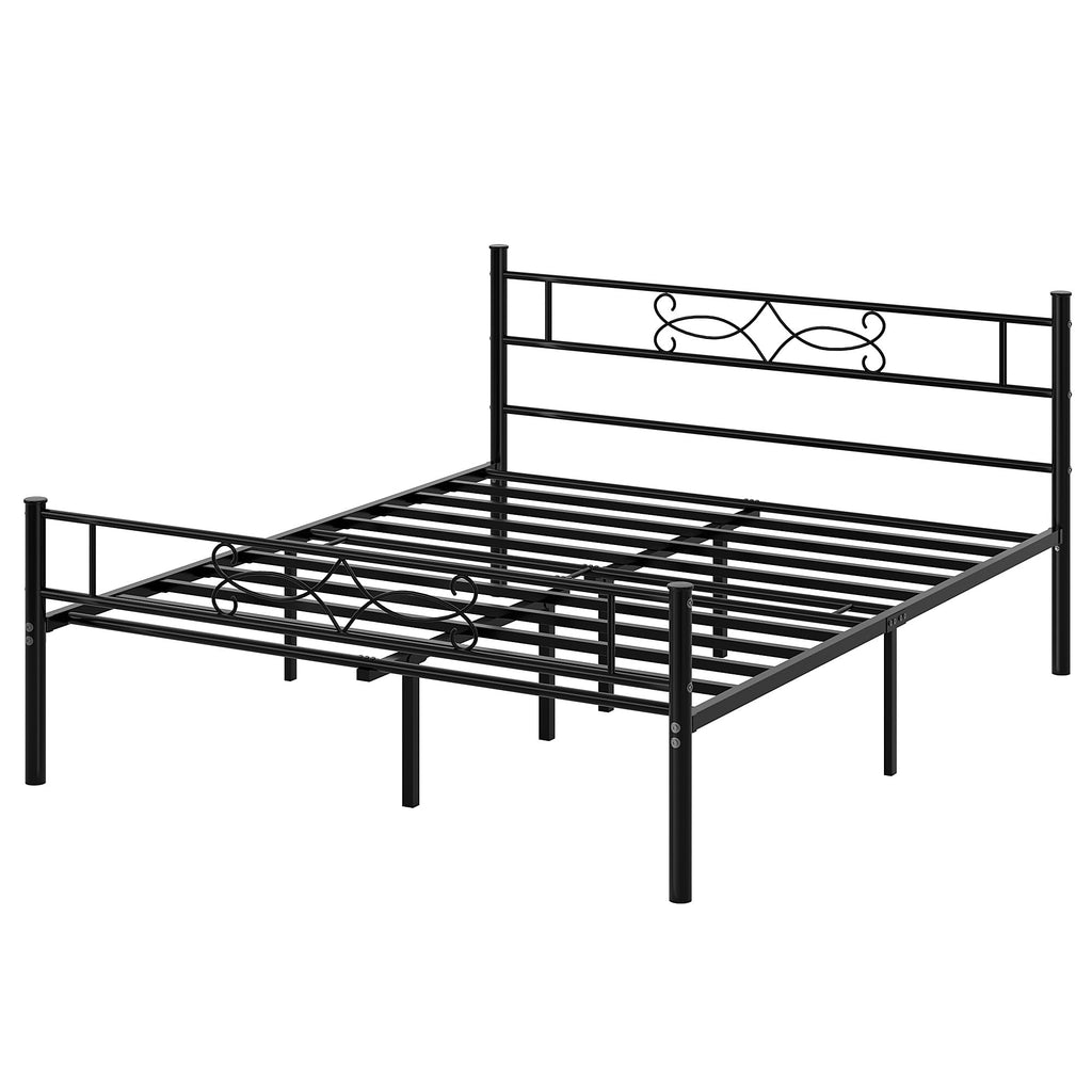 14" Full Size Metal Platform Bed Frame with Headboard X25810