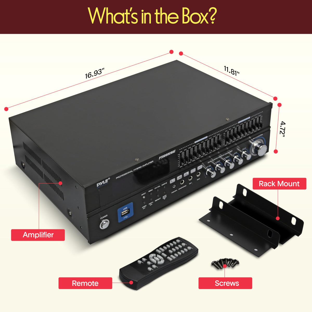 2000W 6-Channel Bluetooth Hybrid Home Amplifier P282204