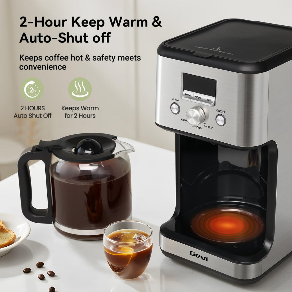 14 Cup Programmable Drip Coffee Maker with Glass Carafe T384