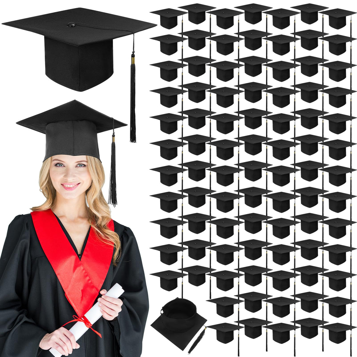 Graduation Cap Bulk Halloween Costume Accessory R192