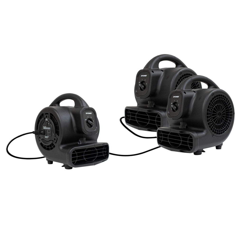 138 W 600 CFM Centrifugal Air Mover, Carpet Dryer, Floor Fan, Blower, Black Y39631