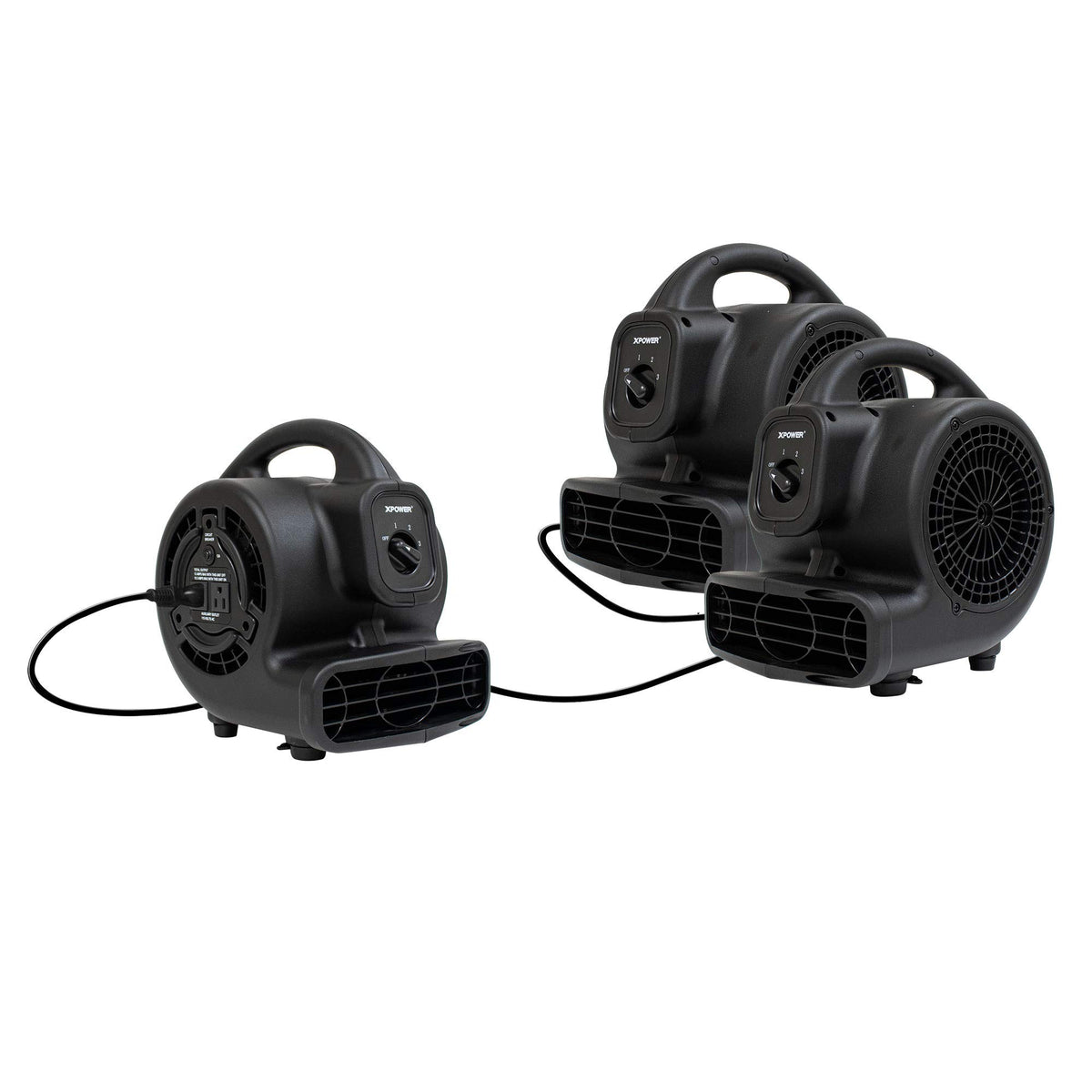 138 W 600 CFM Centrifugal Air Mover, Carpet Dryer, Floor Fan, Blower, Black Y39631