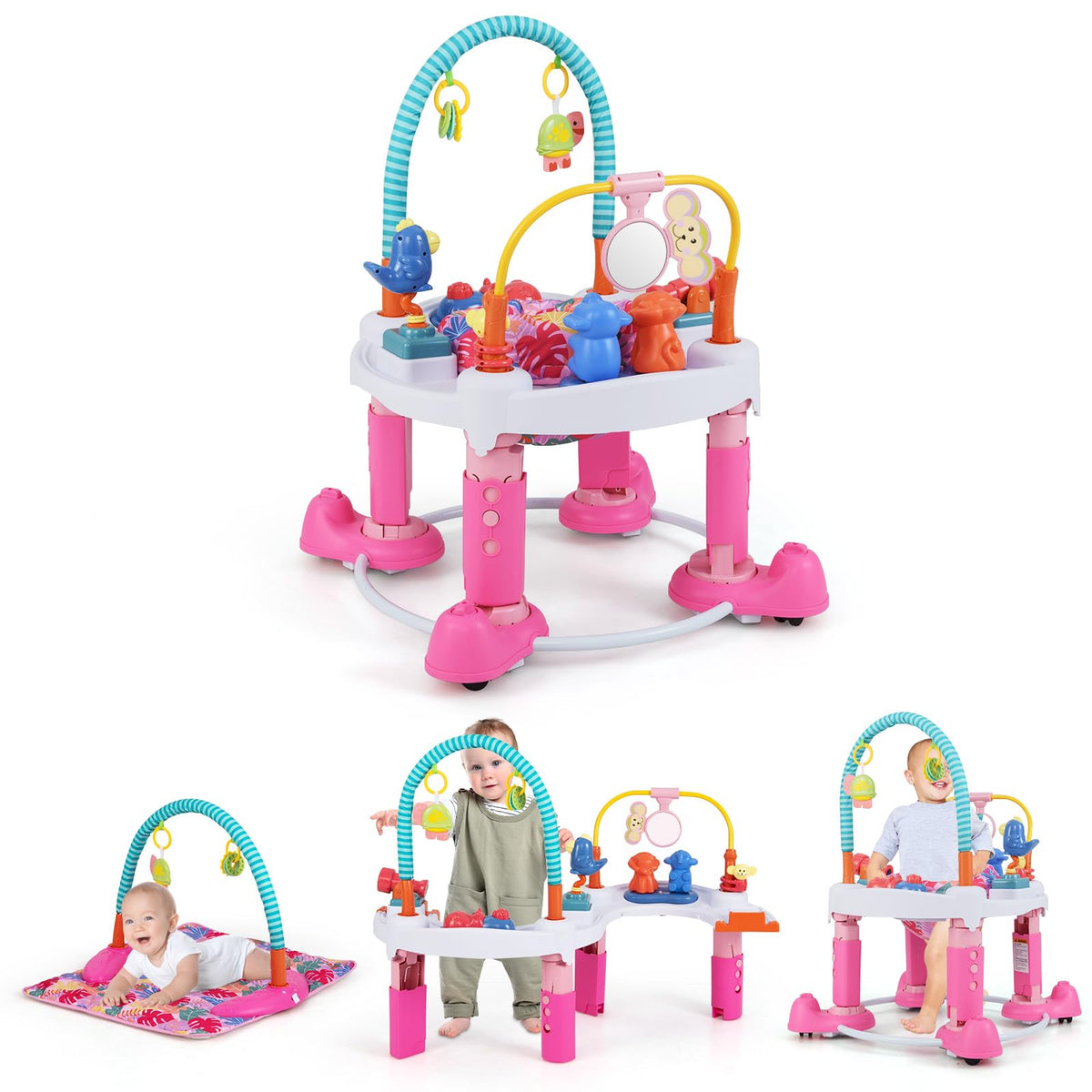 5 in 1 Baby Bouncer Activity Center with 360° Rotating Seat M500711