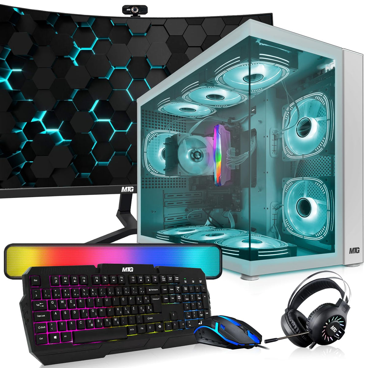 Gaming Tower PC, i5 8th Gen, 16GB RAM, 1TB Nvme Y3642