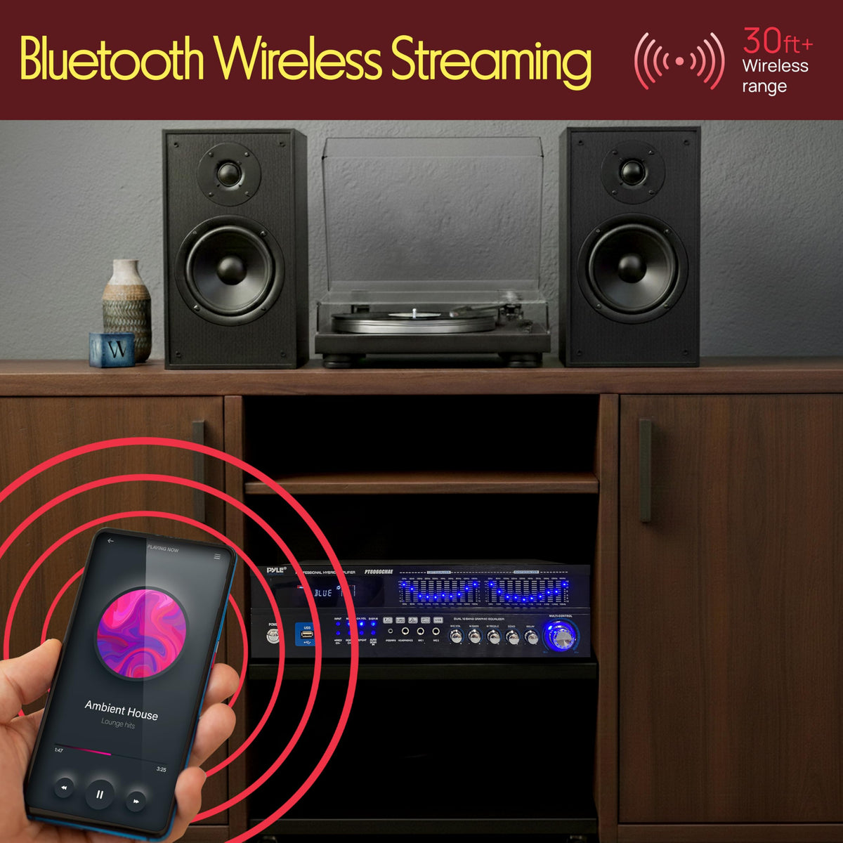 2000W 6-Channel Bluetooth Hybrid Home Amplifier P282204