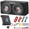 Dual 12" Subwoofers Loaded Enclosure with Amp & Wiring Kit W10079