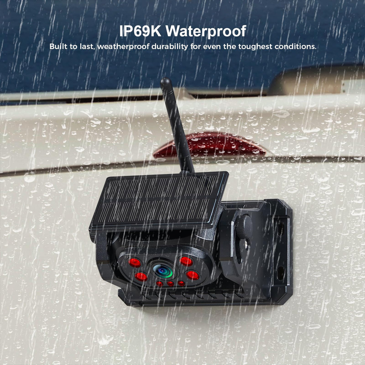 Magnetic Wireless Backup Camera with 7'' HD 1080P DVR Monitor System P556