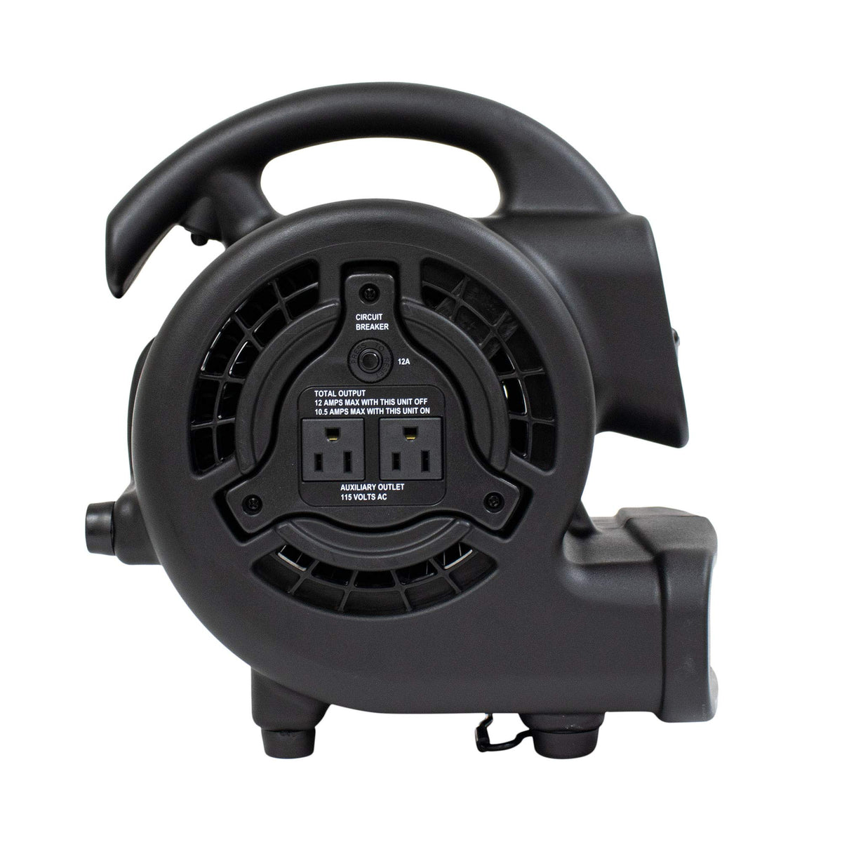 138 W 600 CFM Centrifugal Air Mover, Carpet Dryer, Floor Fan, Blower, Black Y39631