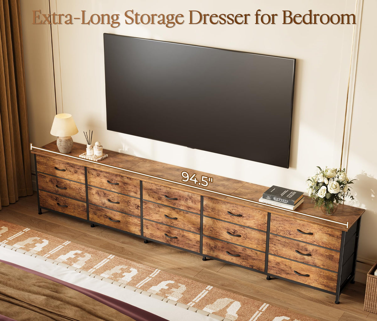 94.5 Inch Extra Long Dresser E7649
