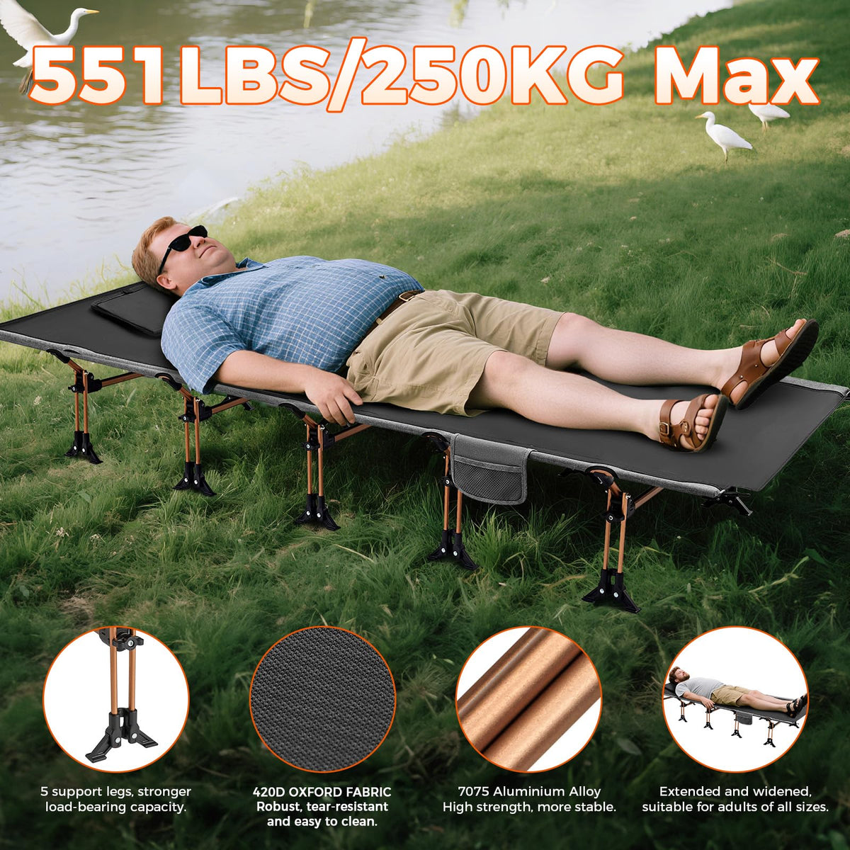 Lightweight Camping Cot U59328